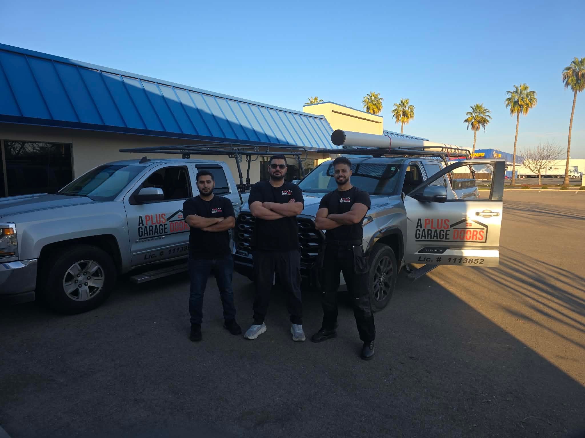A Plus Garage Doors Inc technician