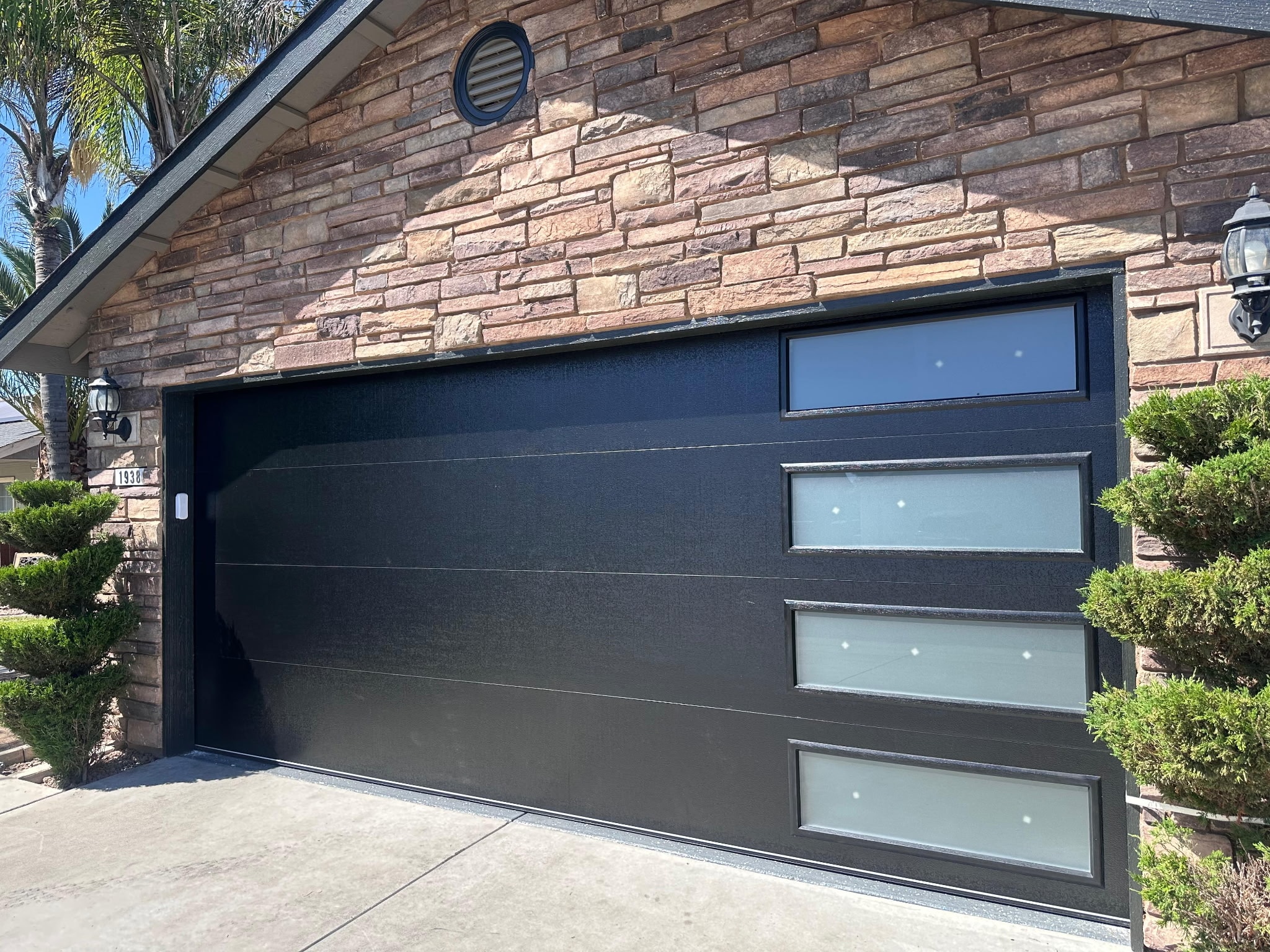 New garage door installation